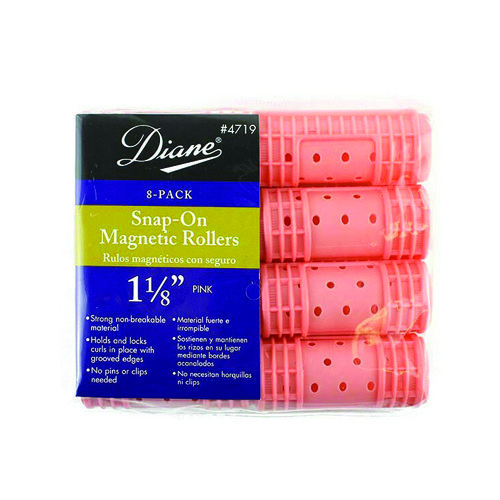 DIANE 4719 SNAP-ON MAGNETIC ROLLERS 1-1/8 PINK
