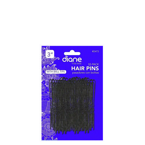DIANE 473 HAIR PIN 32PK BK