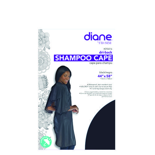 DIANE DRI-BACK SHAMP CAPE BLACK DTA016