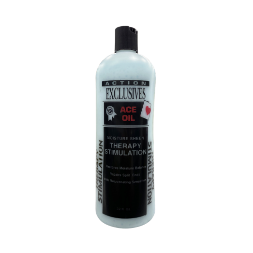 ACTION EXCLUSIVES MOISTURE SHEEN THERAPY STIMULATION 32 OZ.