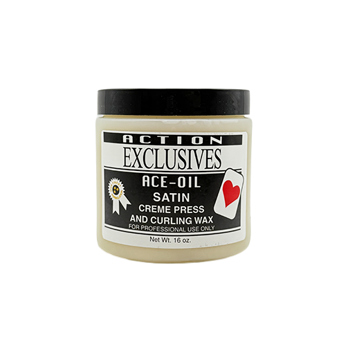 ACTION EXCLUSIVES SATIN CURLING WAX & CREME PRESS.