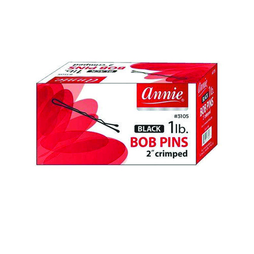 ANNIE 3105 BOB PINS 2" BLACK 1LB