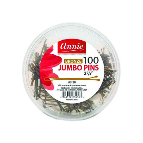 ANNIE 3138 JUMBO BOB PINS 2 3/4" BRONZE 100PK