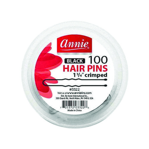 ANNIE 3322 HAIR PINS 1 3/4" BLACK 100 PK