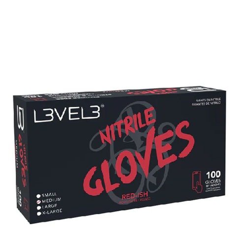 LEVEL3 NITRILE GLOVES RED