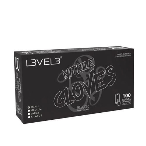 LEVEL3 NITRILE GLOVES BLACK