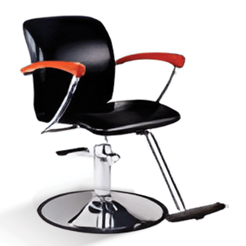 KURE 2124 SOHO STYLING CHAIR BLACK WITH WOOD ARM REST