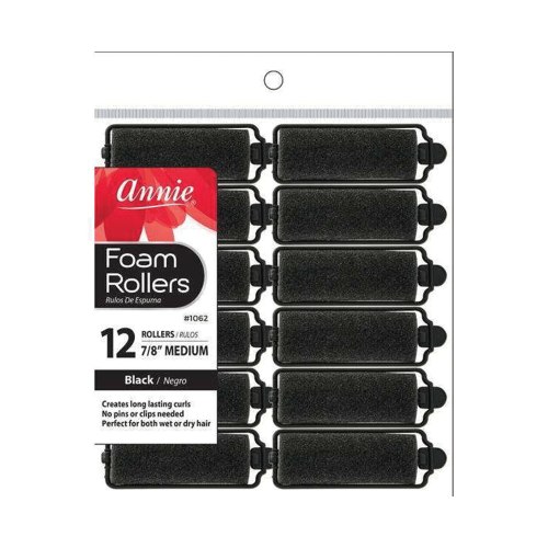 ANNIE 1062 FOAM ROLLERS 7/8" BLACK