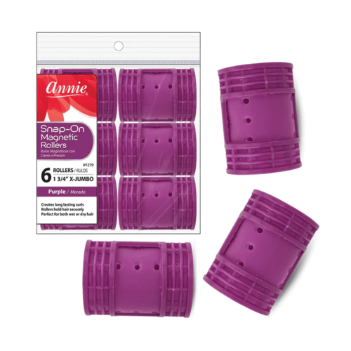 ANNIE 1219 SNAP-ON MAGNETIC ROLLERS PURPLE