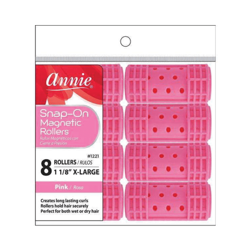 ANNIE 1221 SNAP-ON MAGNETIC ROLLERS PINK