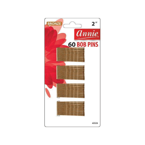 ANNIE 3109 BOB PINS 2" BRONZE 60 PK