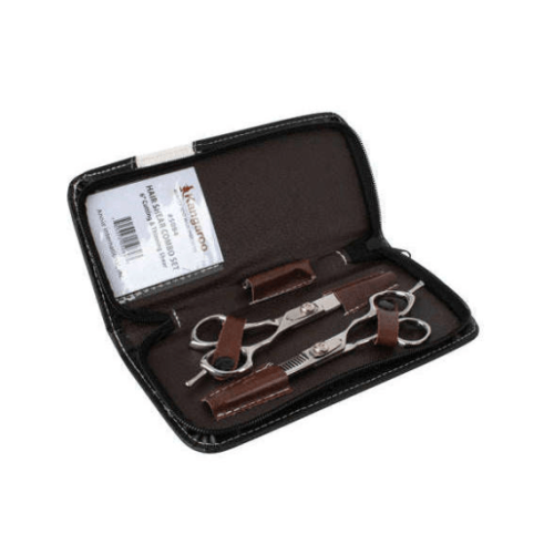 KANGAROO CUTTING AND THINNING SHEARS SET W/CASE 30 TEETH