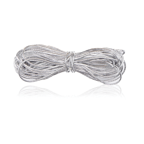 BRAIDING YARN SILVER ELASTIC
