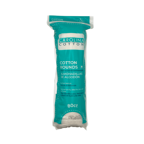 CAROLINA COTTON ROUNDS 2" QUILTED 80CT
