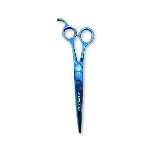 ZEE PK SHEARS BARBER 8" CURVE BLUE