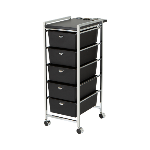 PIBBS CART 5 DRAWER WITH ART 70 D29 BLACK