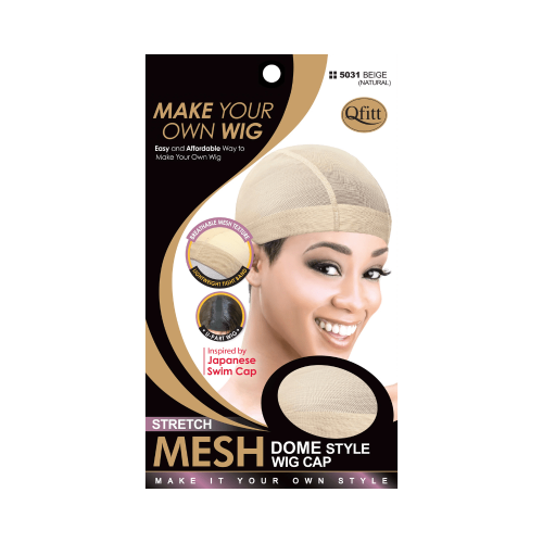 M&M 5031 STRETCH MESH DOME STYLE WIG CAP - NATURAL COLOR