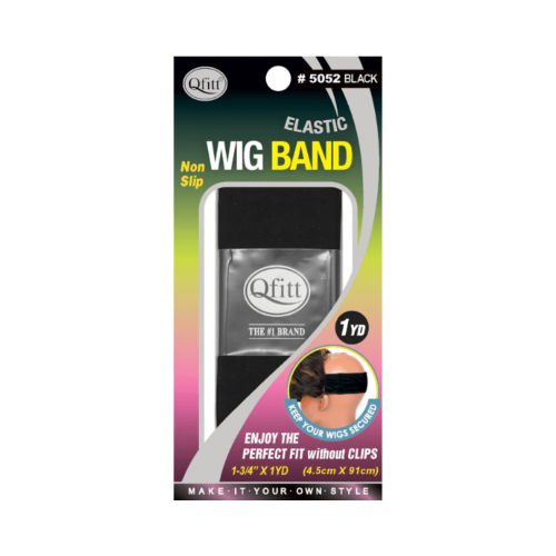 M&M 5052 ELASTIC WIG BAND 1 3/4" X 1YD - BLACK COLOR