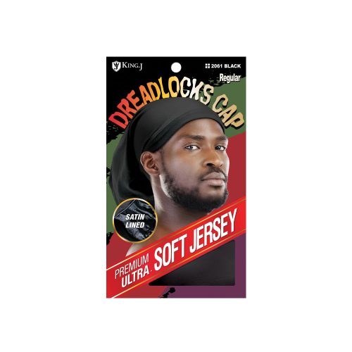 M&M 2061 DREADLOCK CAP SOFT JERSEY BLACK