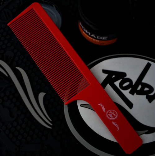 ROLDA FLAT TOP HAIR STYLING COMB RED 9"