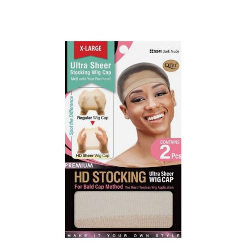M&M 5241 HD STOCKING WIG CAP XL DARK NUDE