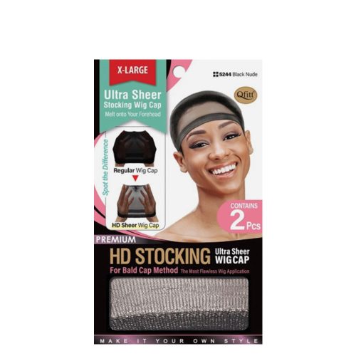 M&M 5244 HD STOCKING WIG CAP XL BLACK NUDE
