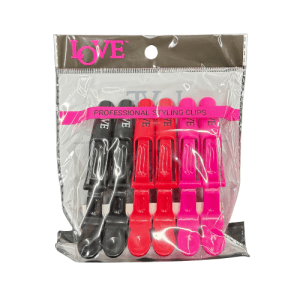 H2PRO Love Hair Clip black red pink sectioning clip