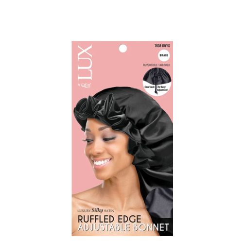 M&M 7638 ADJUSTABLE BONNET BLACK BRAID