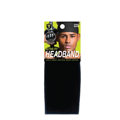 M&M 2262 Active Fit Headband Black